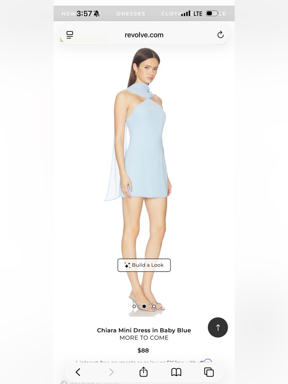 REVOLVE More to Come Chiara Mini Dress in Baby Blue - Picture 2 of 9